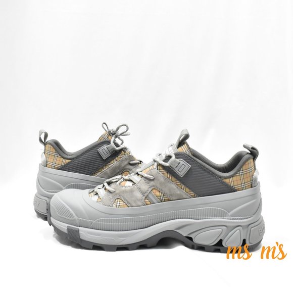 NIB BURBERRY Arthur Check PRINT Caged Chunky Sneakers - Picture 4 of 8